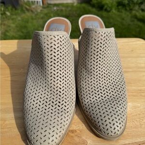 DV by Dolce Vita Light Gray Perforated Mules